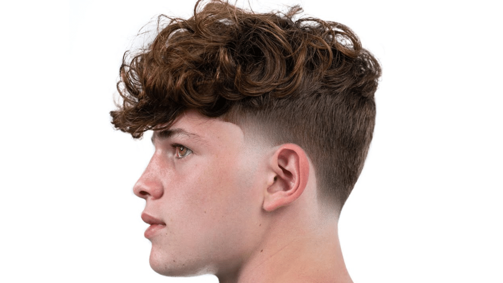 Fade with Curly Top