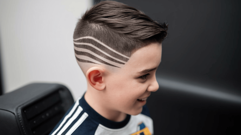 Haircut with Racing Stripes