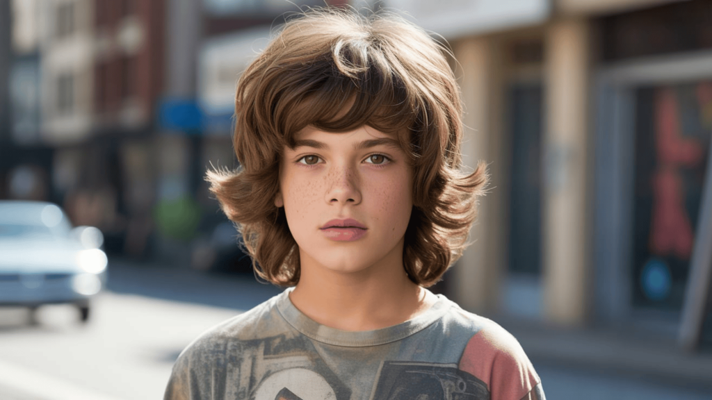 Medium Shag Haircut for Boys