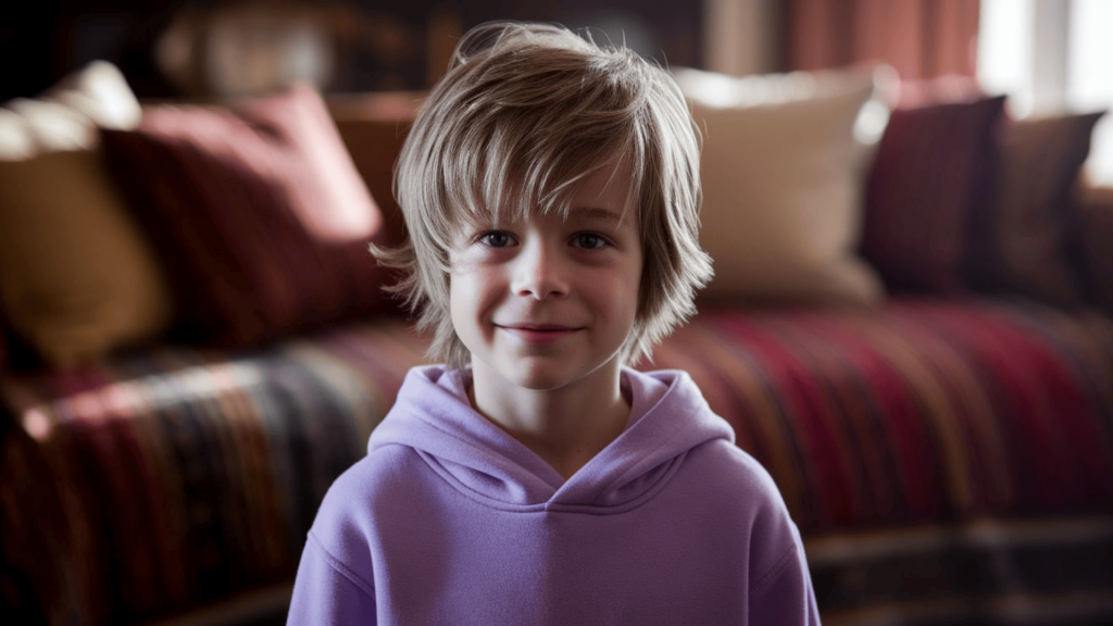 Messy Fringe Haircut for Boys