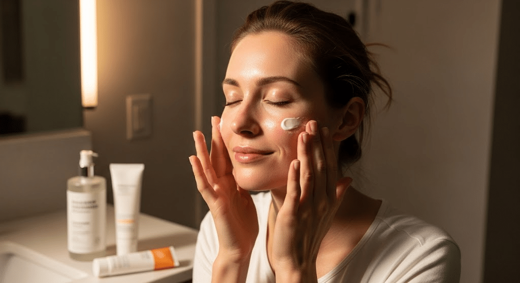 Microneedling-Aftercare-Gentle-Moisturizer-On-Treated-Skin