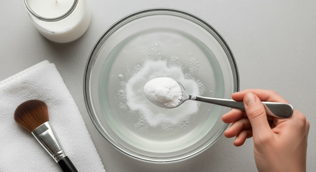 Mix-Shampoo-Or-Baking-Soda-In-Warm-Water