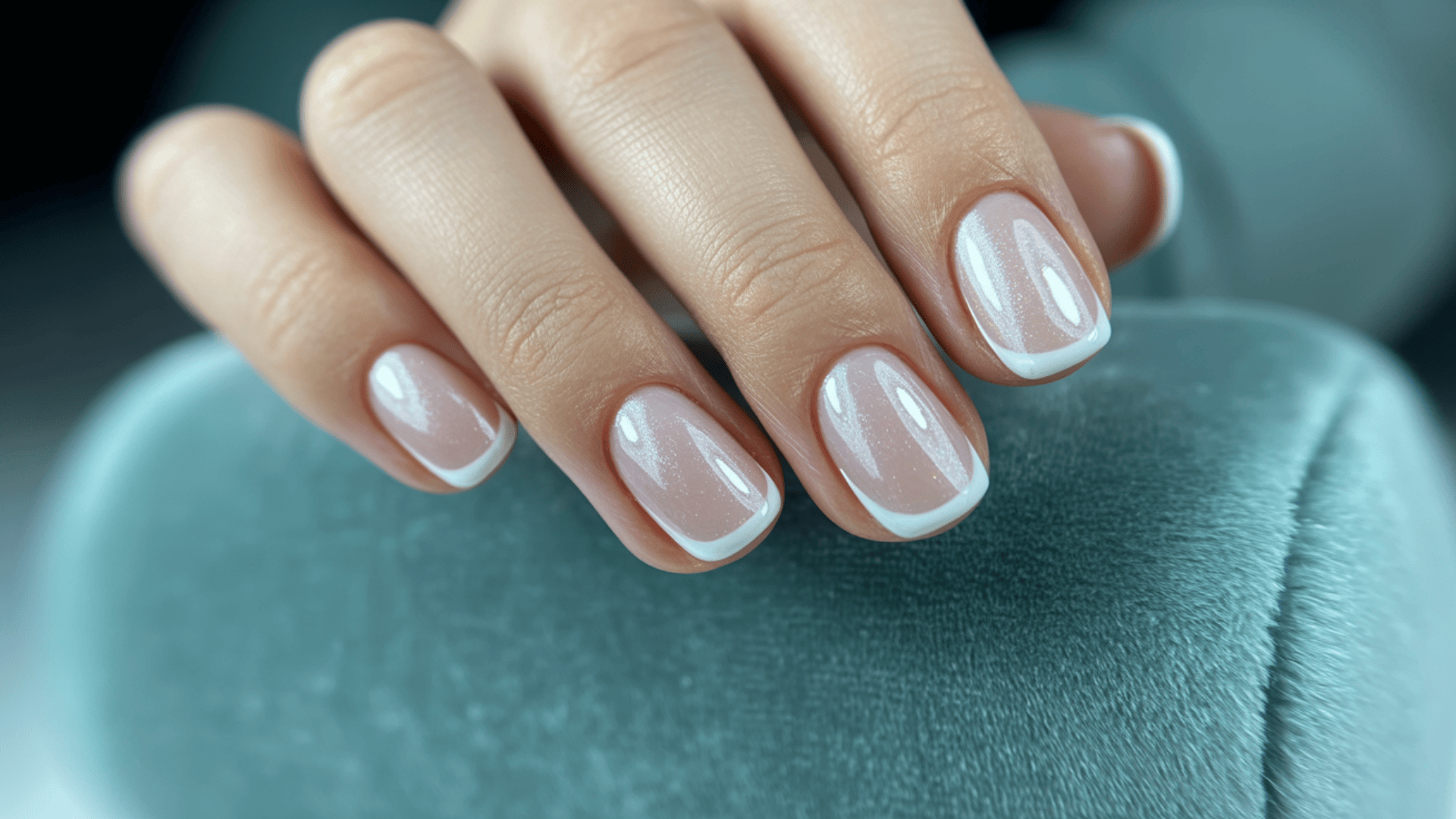 Pearl White Tips with Shimmer