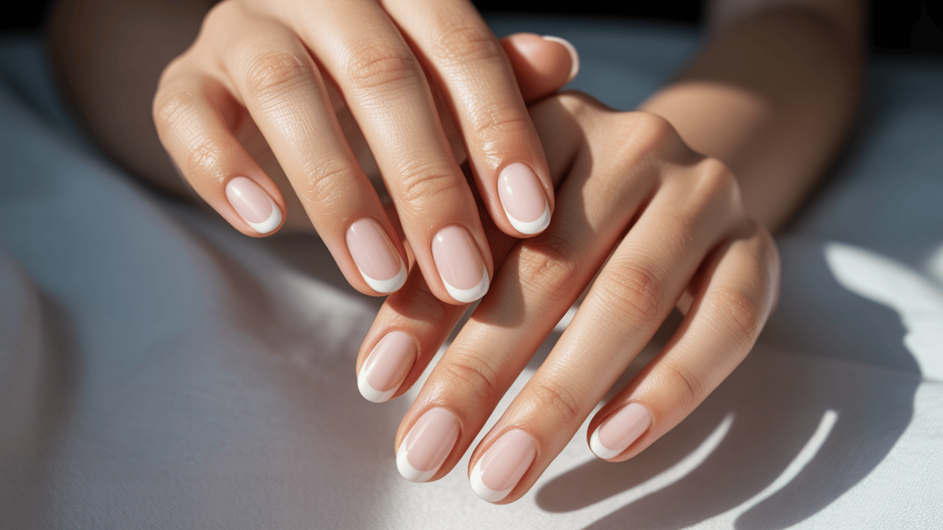 Pure White Tips with Nude Base