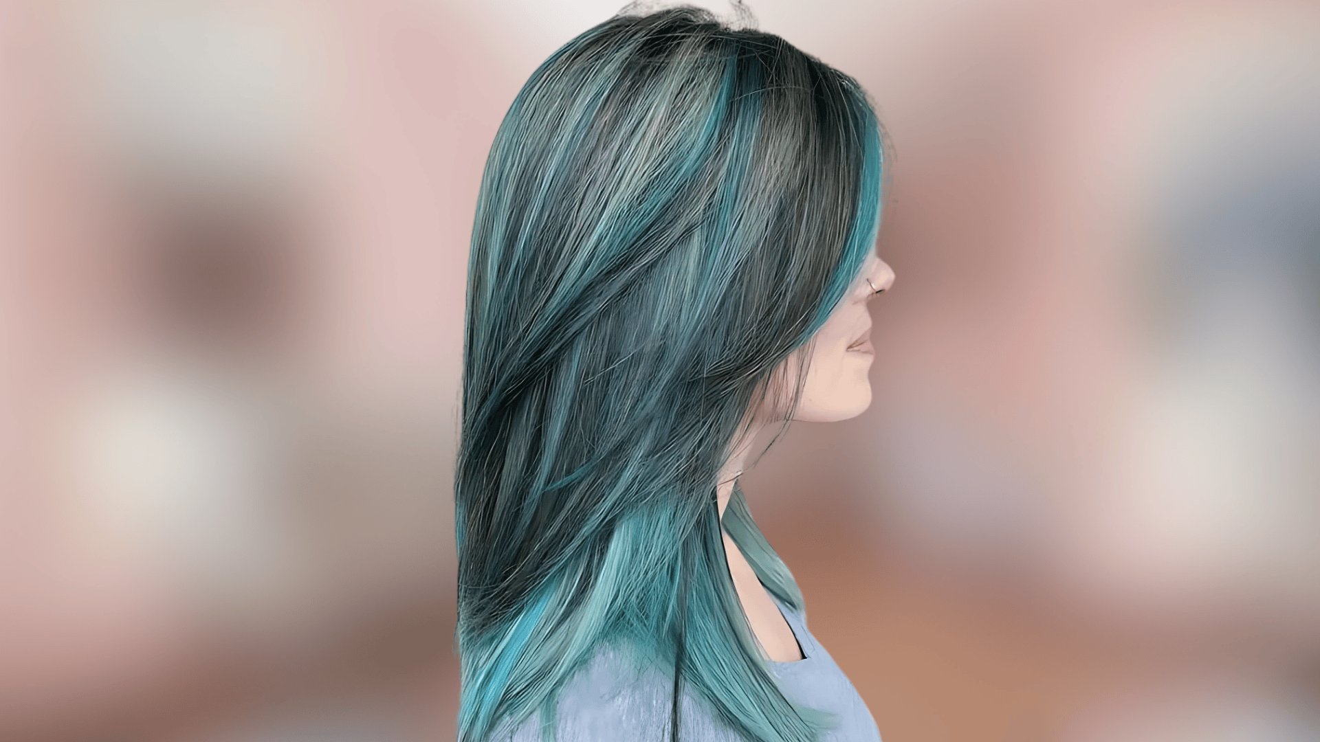 Smoky Teal Blonde