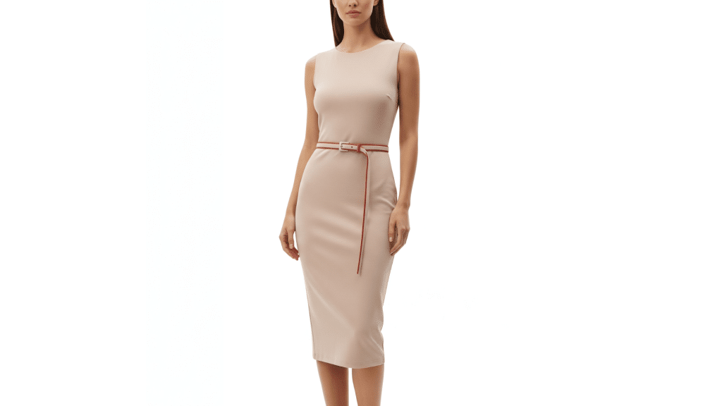 belt styling bodycon dress