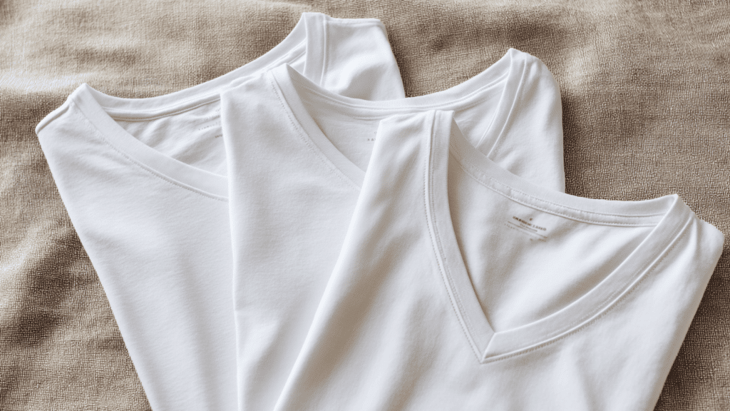 white tee