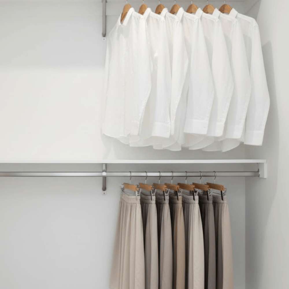 Add Double Hanging Rods (Upper Plus Lower Tiers) 