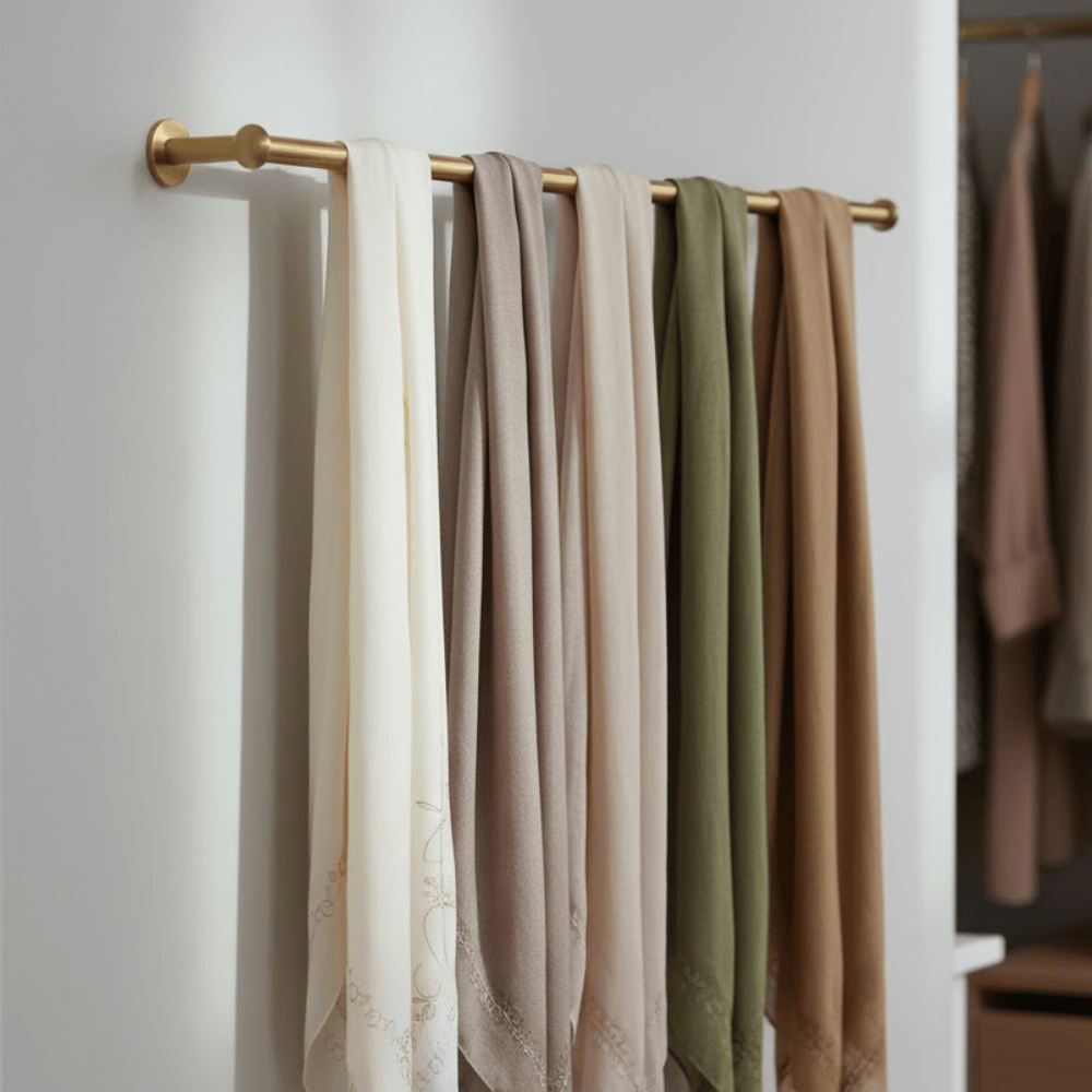 Add Tension Rods for Scarves, Ties 