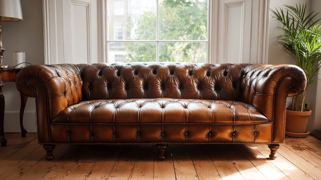 Add a Tufted Chesterfield Sofa to Anchor Your Living Room