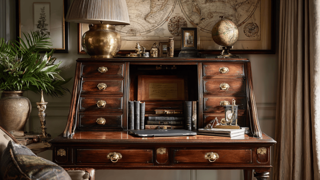 Antique Secretary Desk in the Home Office