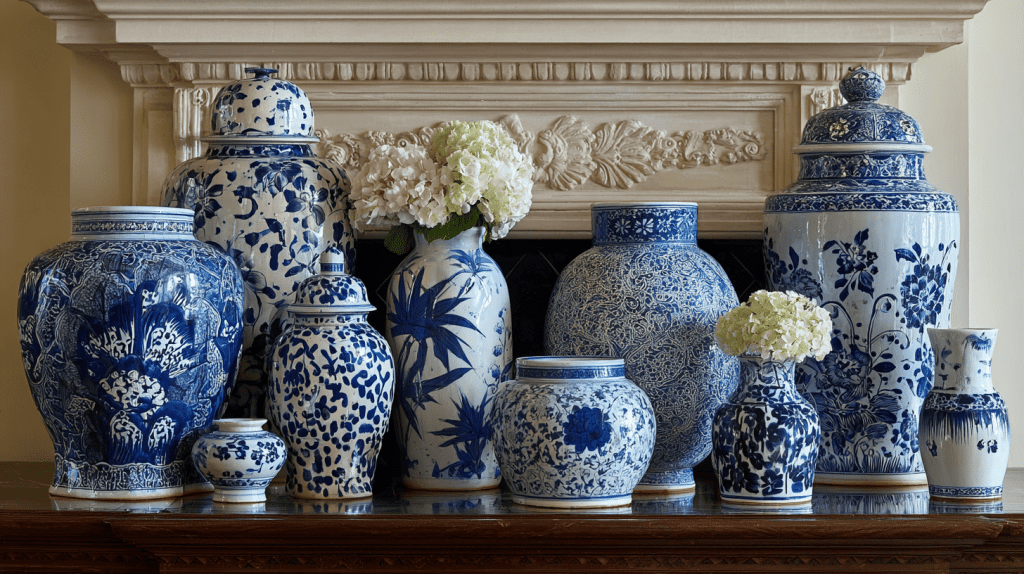 Blue and White Porcelain Vases