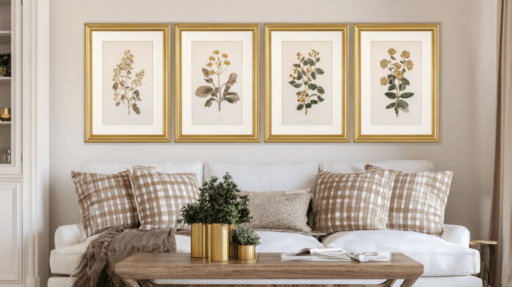 Botanical Prints in Matching Frames