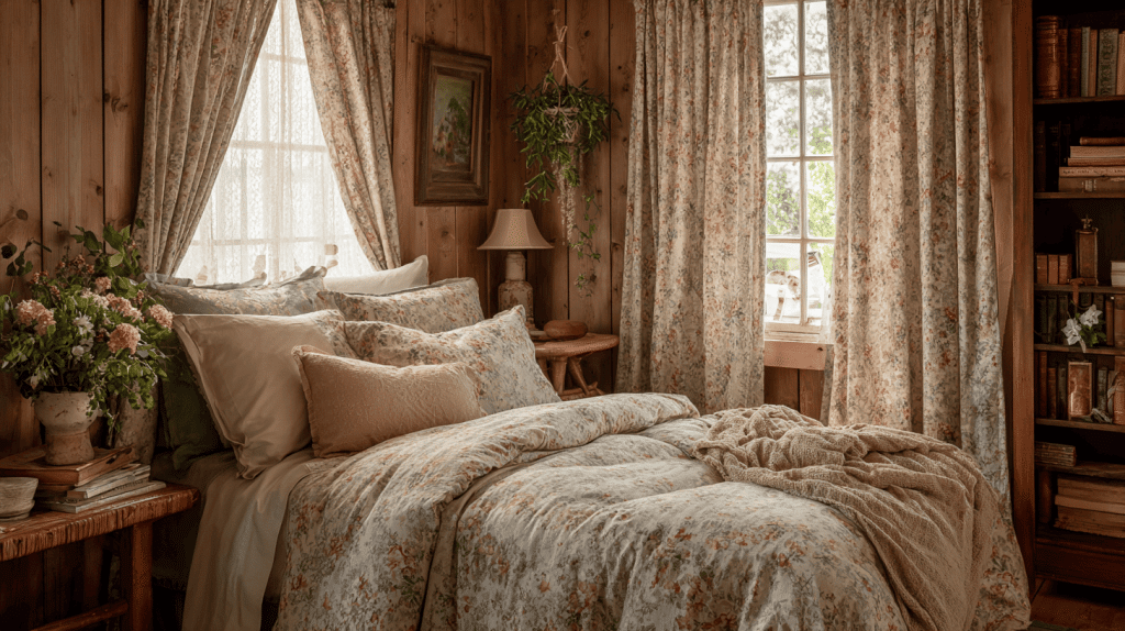 Floral Bedding and Curtains