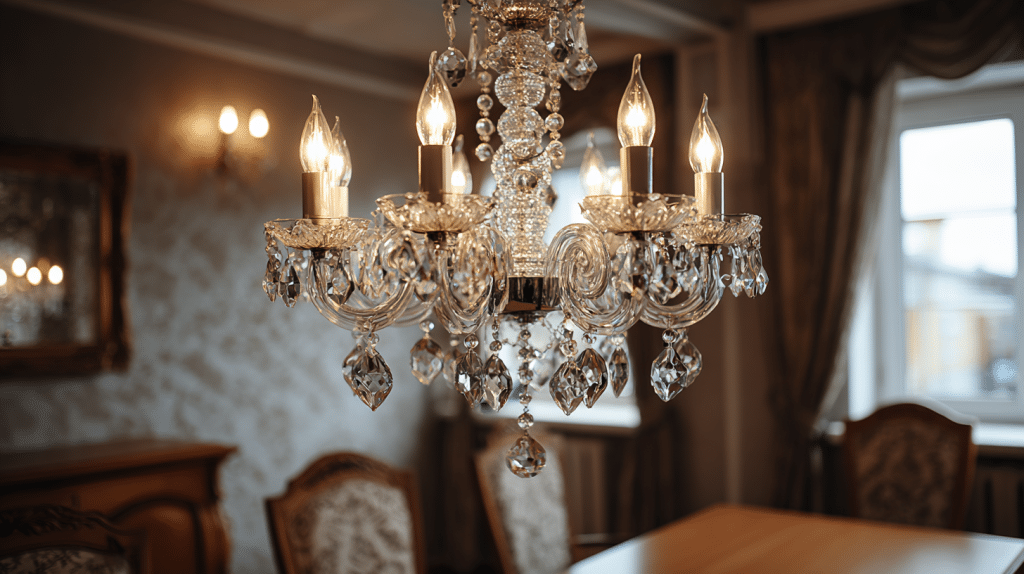 Crystal Chandelier to the Dining or Living Room