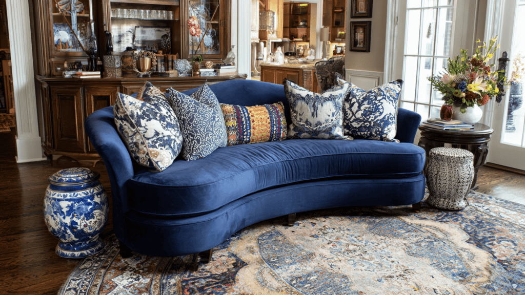 Curved Back Sofa for Traditional Flair
