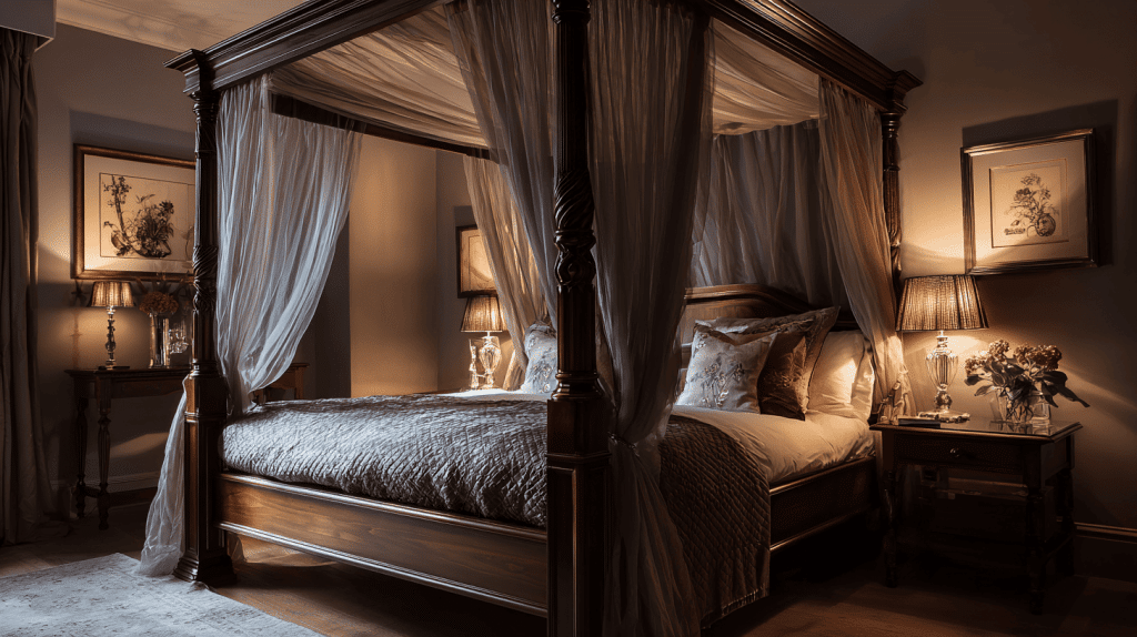 Use a Four-Poster Bed for a Regal Bedroom Focal Point