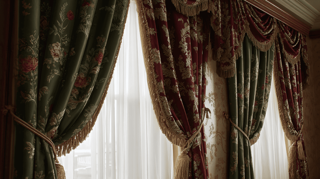 Floral or Damask Curtains for a Classic Touch