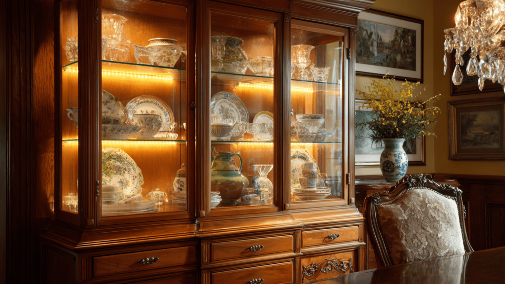 Glass-Front China Cabinet for Heirloom Dishes