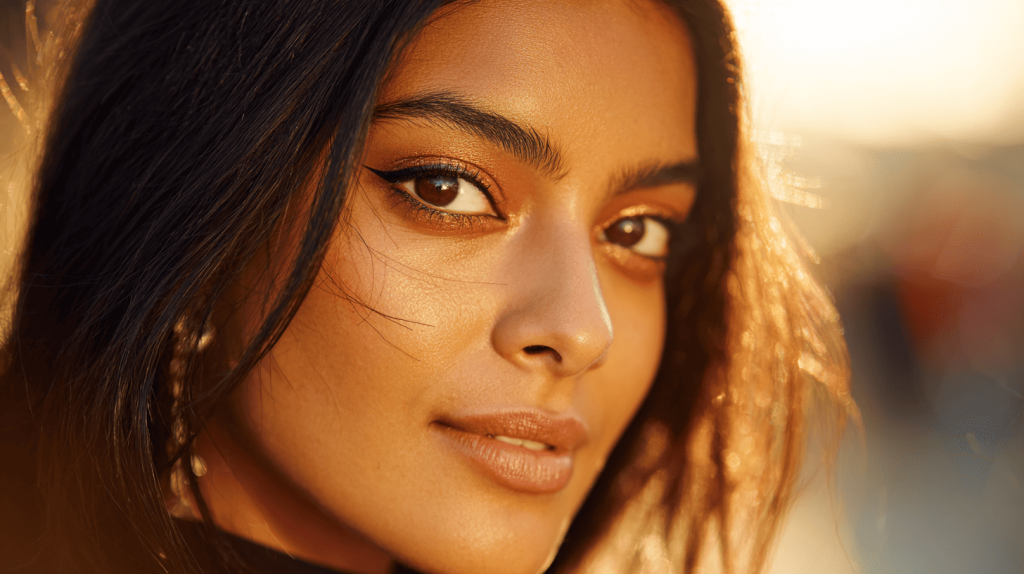 Golden Hour Glam Makeup Look