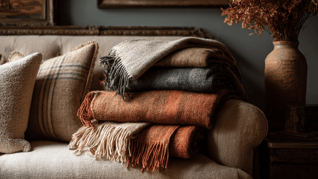 Handwoven Throws with Earthy Tones