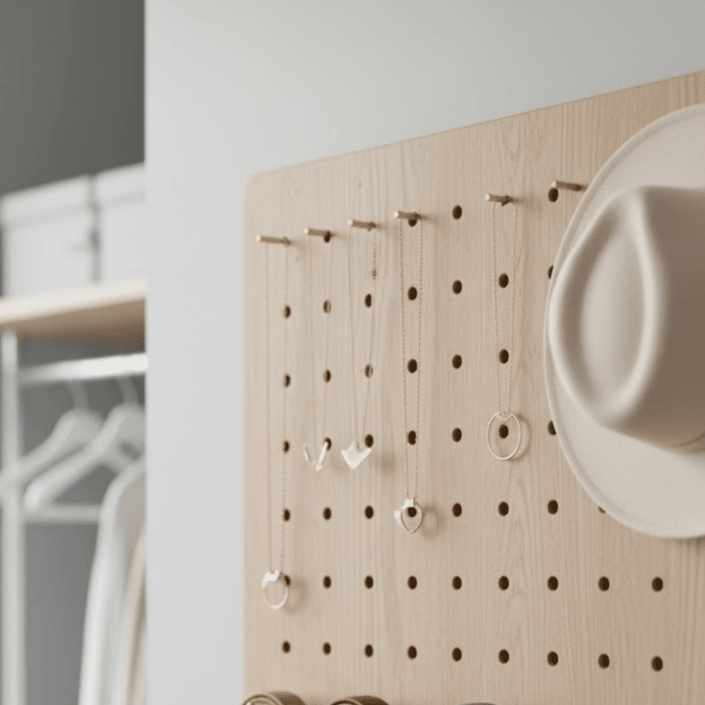 Install Pegboards, Slatwalls for Belts, Jewelry, Hats