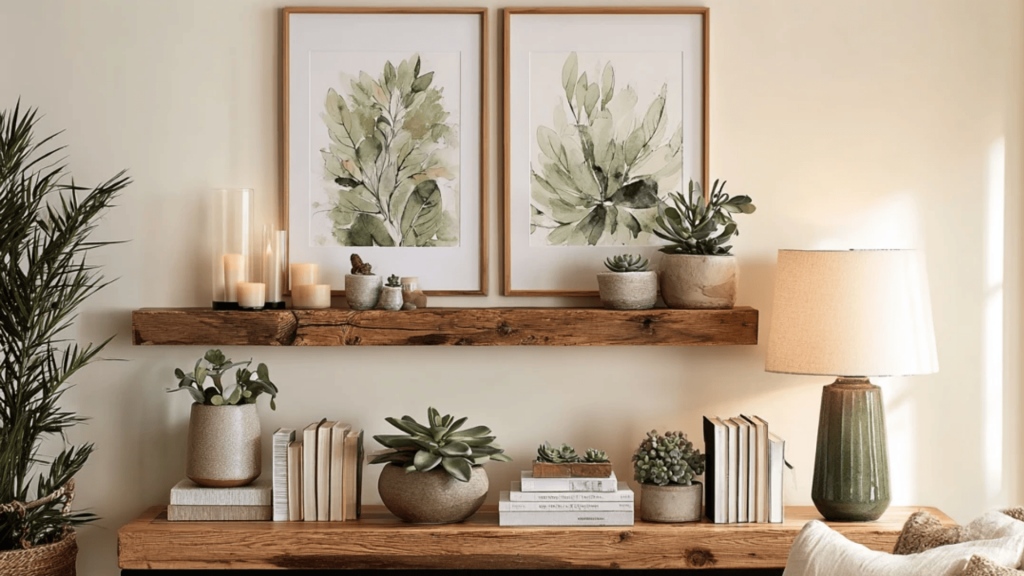 Layered Shelf + Art Combo