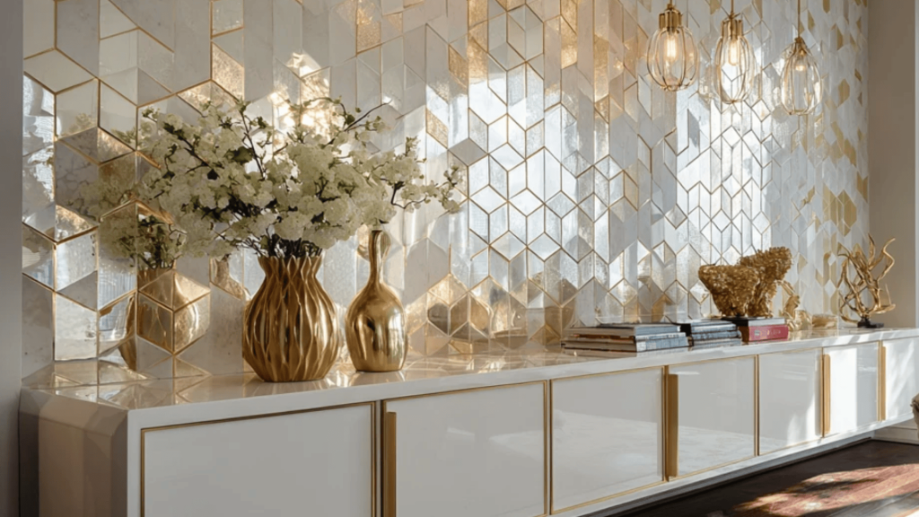 Mirrored Mosaic Wall