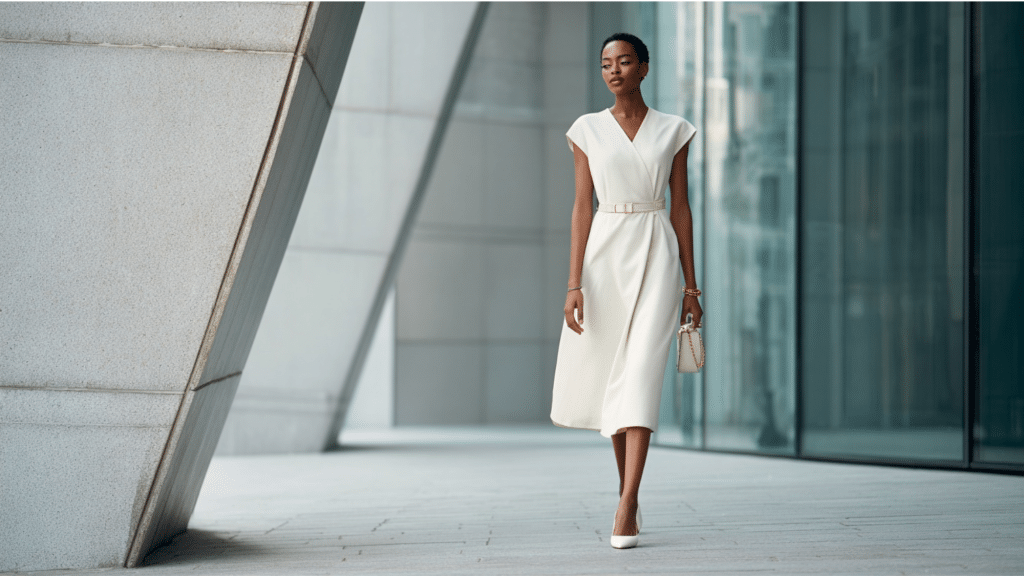 Modern Sleek Tea Length Dresses