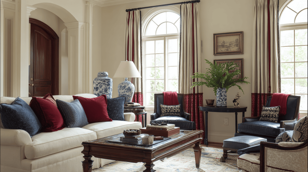 Neutral Wall Colors with Rich Accent Hues