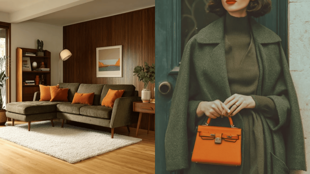 Olive With Burnt Orange