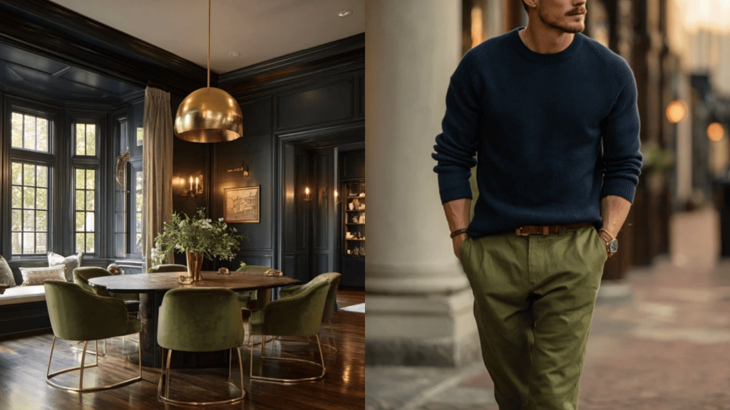 Olive With Navy