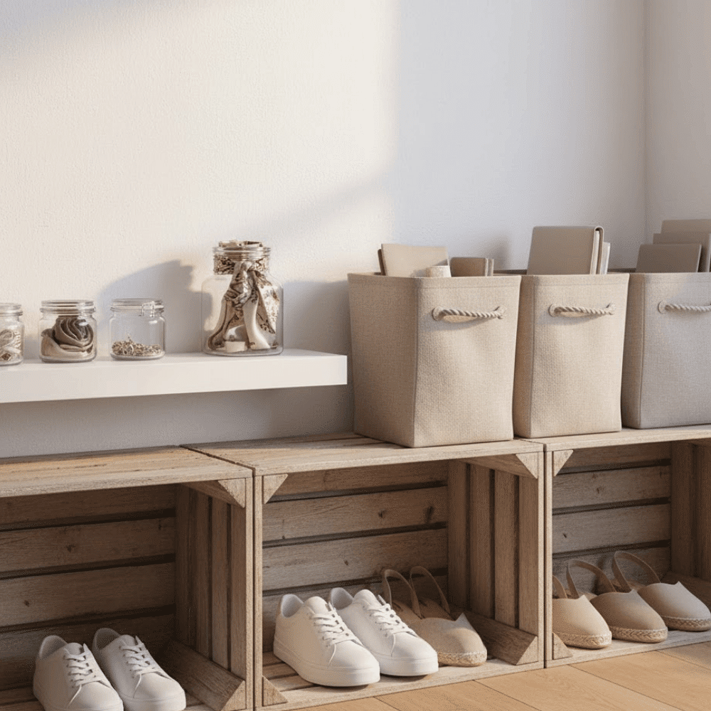 Repurpose Crates, Jars, Magazine Holders for Arrangements 