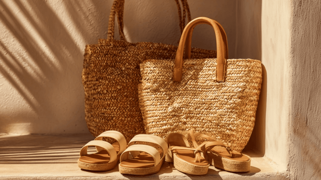 Statement Footwear and Natural Accessories