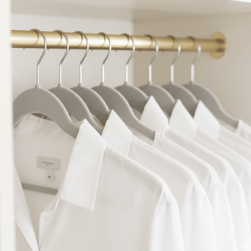 Switch Toward Slim, Non-Slip Velvet Hangers 