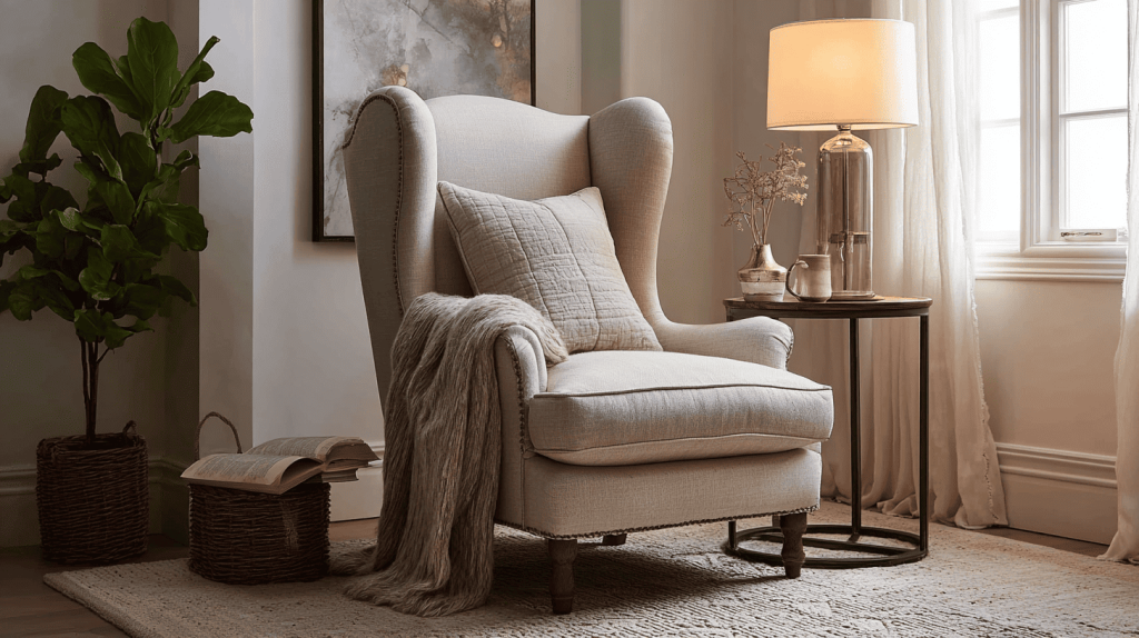 Wingback Chairs in a Reading Nook