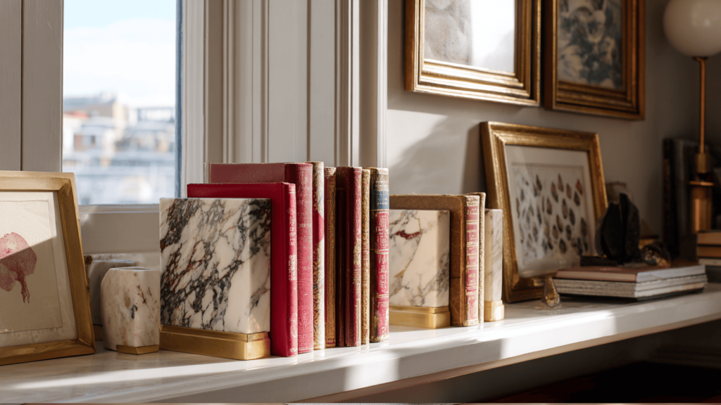 marble bookends