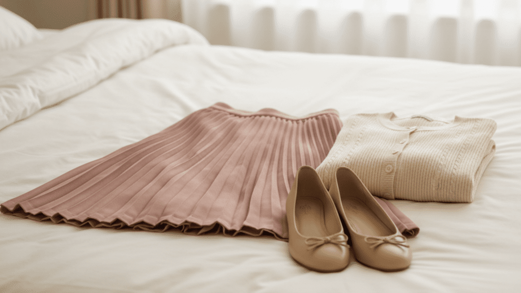 skirt and cardigan