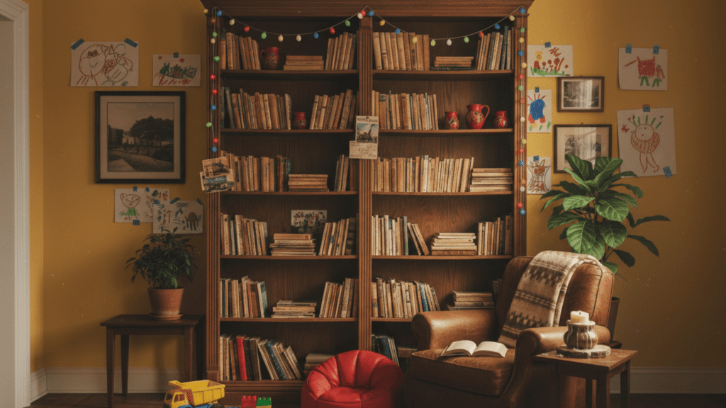 themed bookshelf