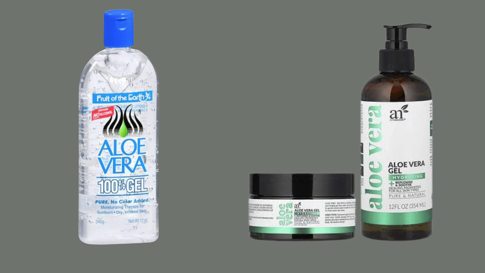 Aloe vera gel products for soothing and moisturizing dry scalp with lightweight hydration