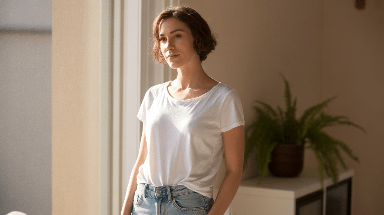 Basic cotton crew-neck t-shirt