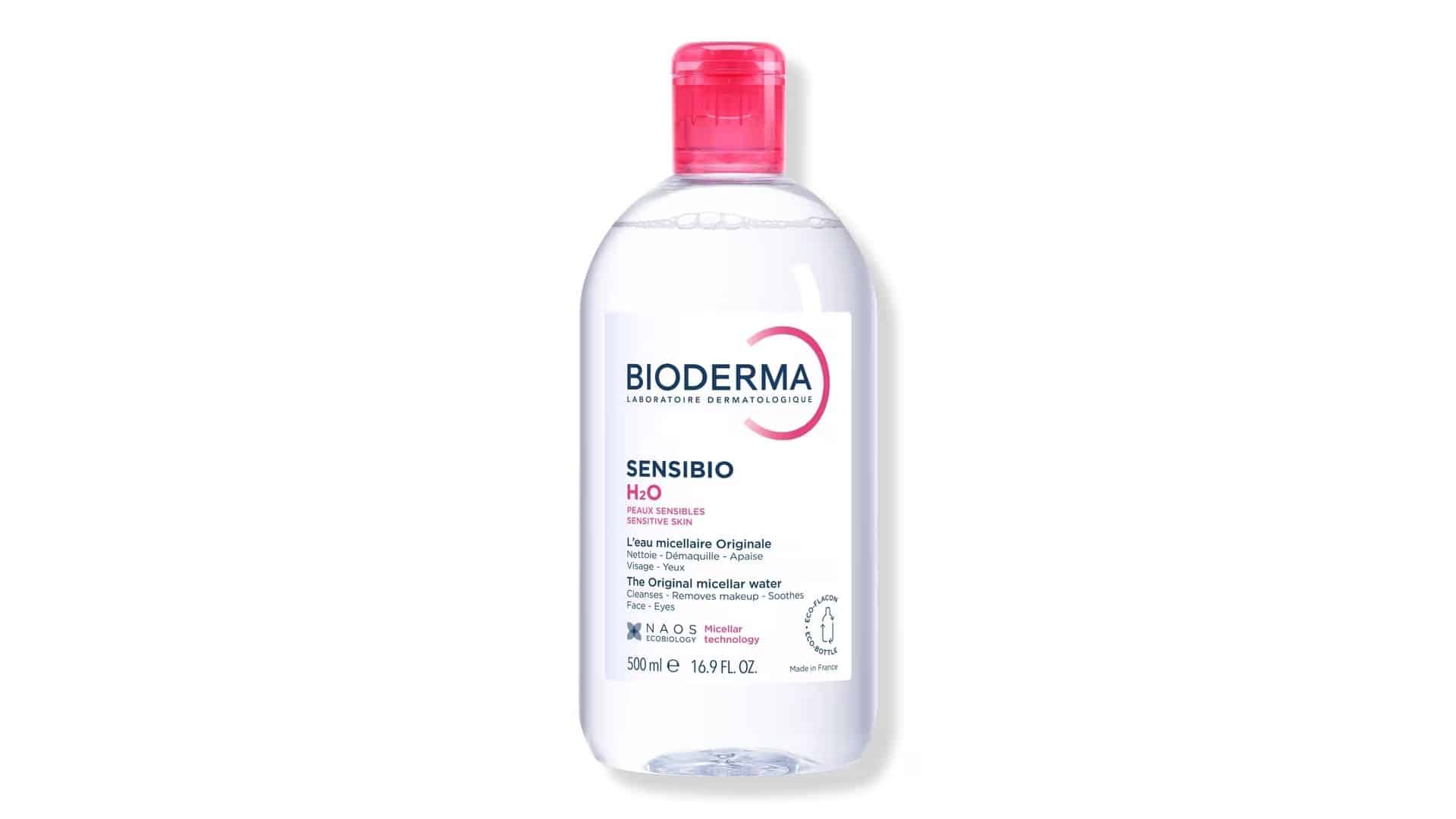 Bioderma Sensibio H2O micellar water bottle for sensitive skin and gentle makeup removal