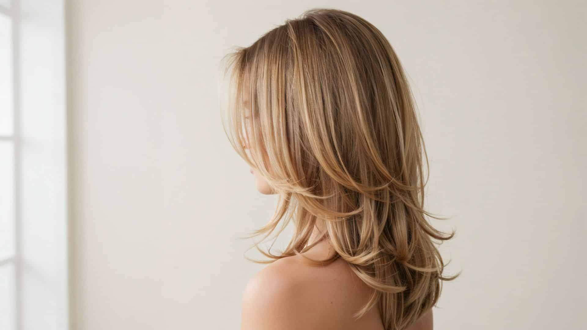 Y2K feathered layers hairstyle with soft flipped ends and face-framing pieces.