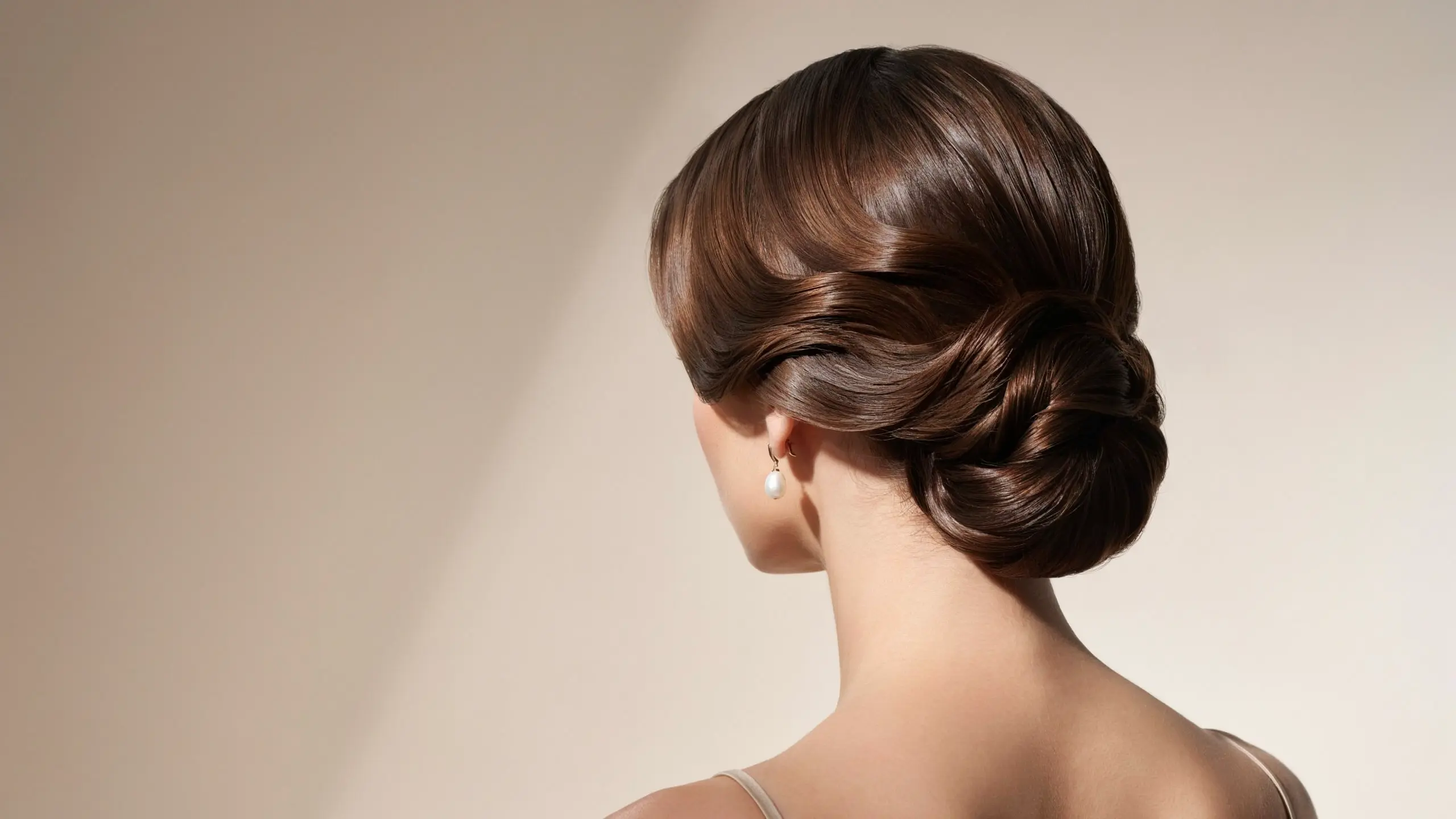 Hollywood glam updo hairstyles with sleek waves and low bun