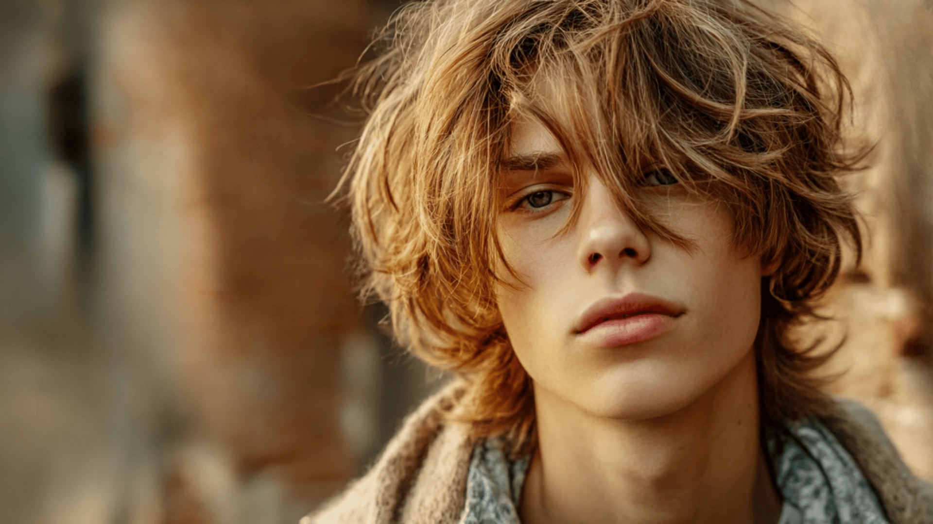 Layered shag haircut creating effortless textured movement for boys