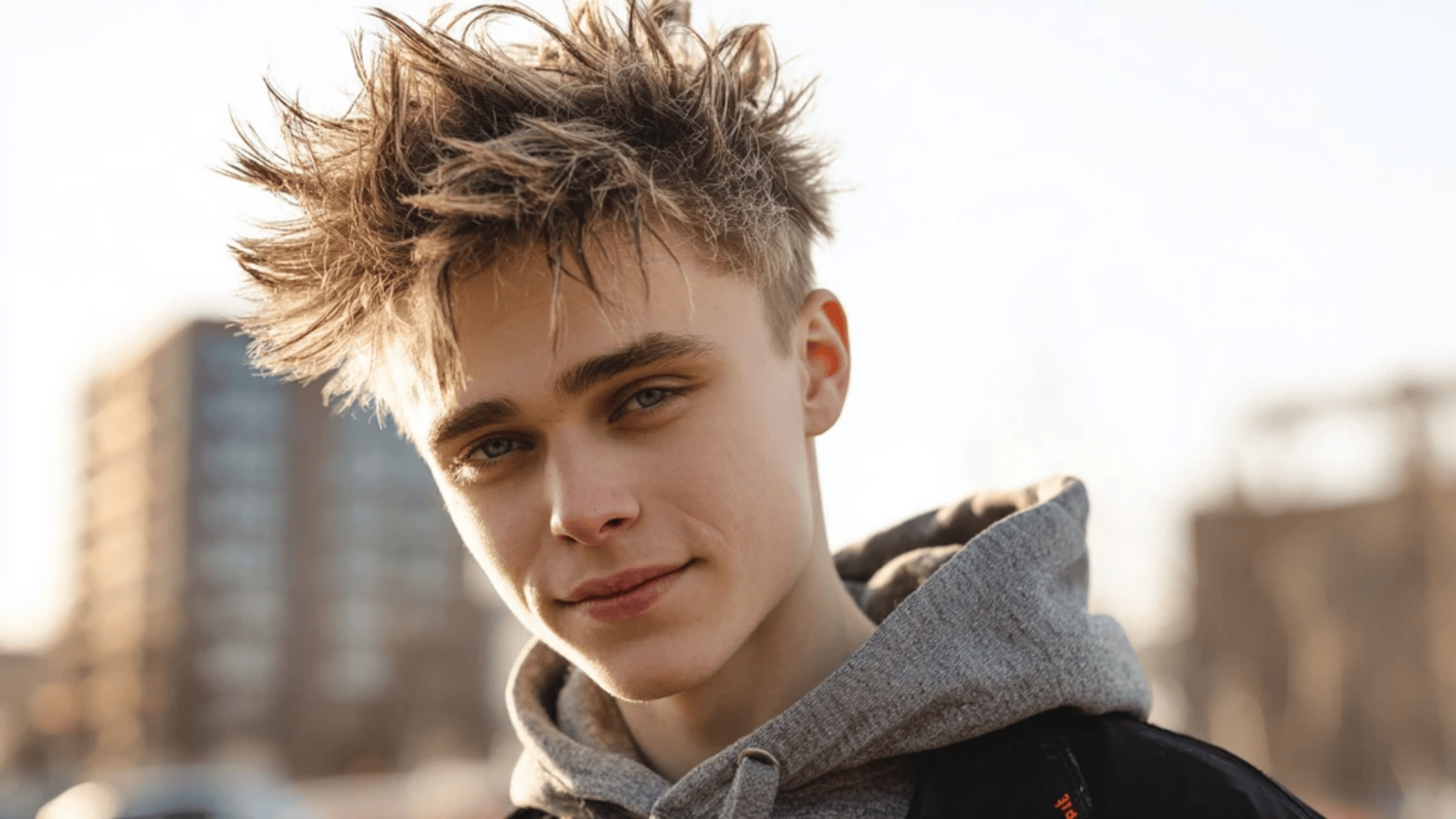 Messy faux hawk haircut with edgy textured style