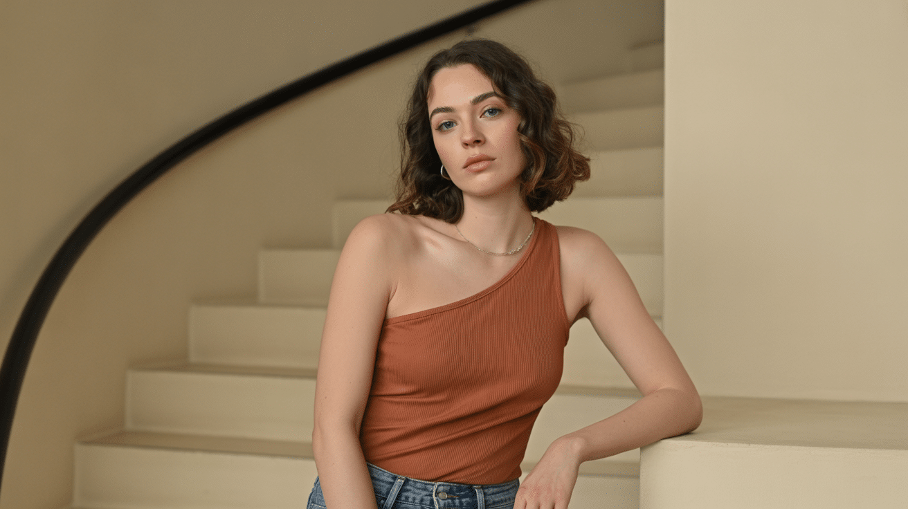 Asymmetric one-shoulder top
