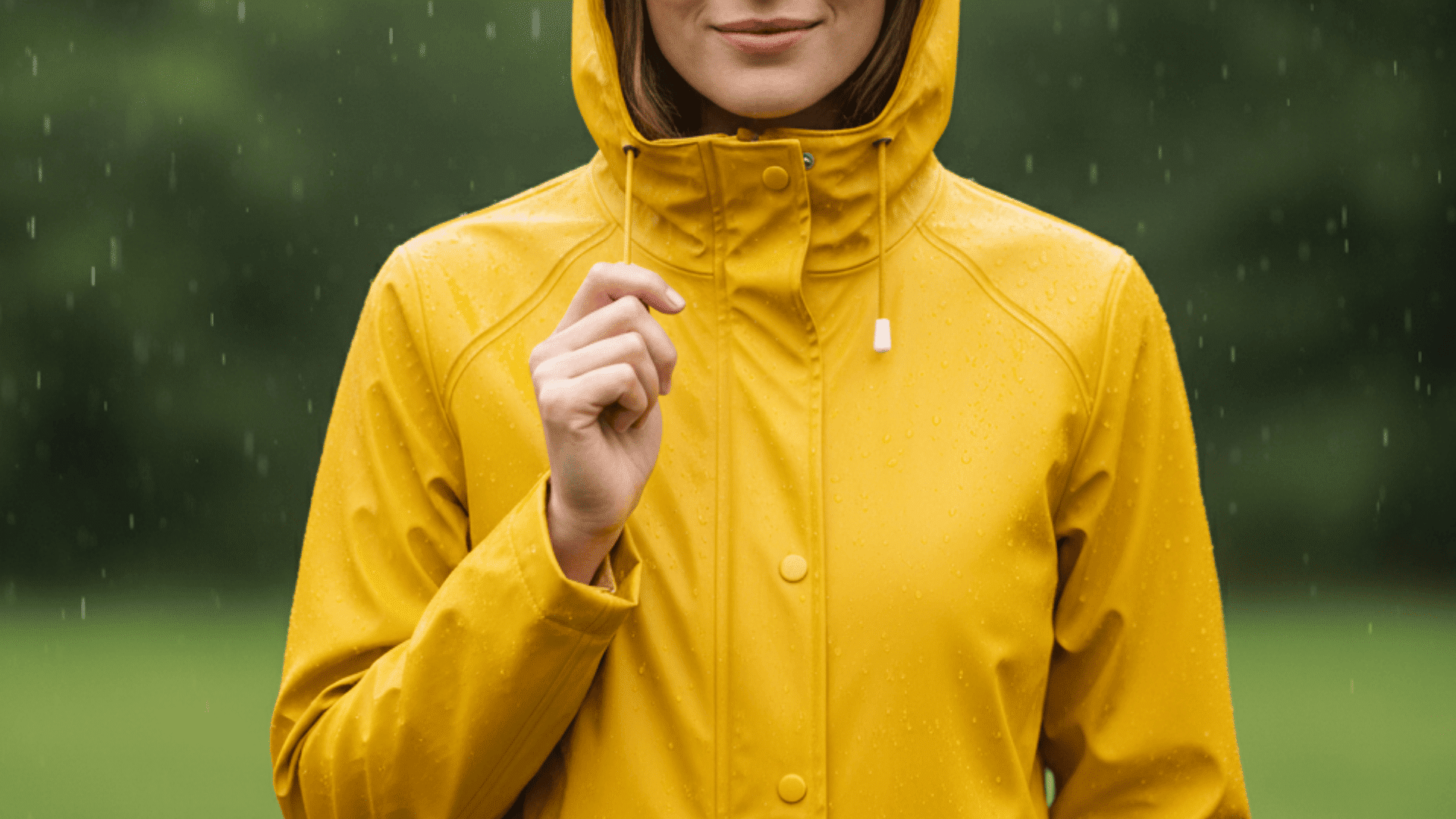 Waterproof rain jacket with hood designed to keep you dry during wet weather