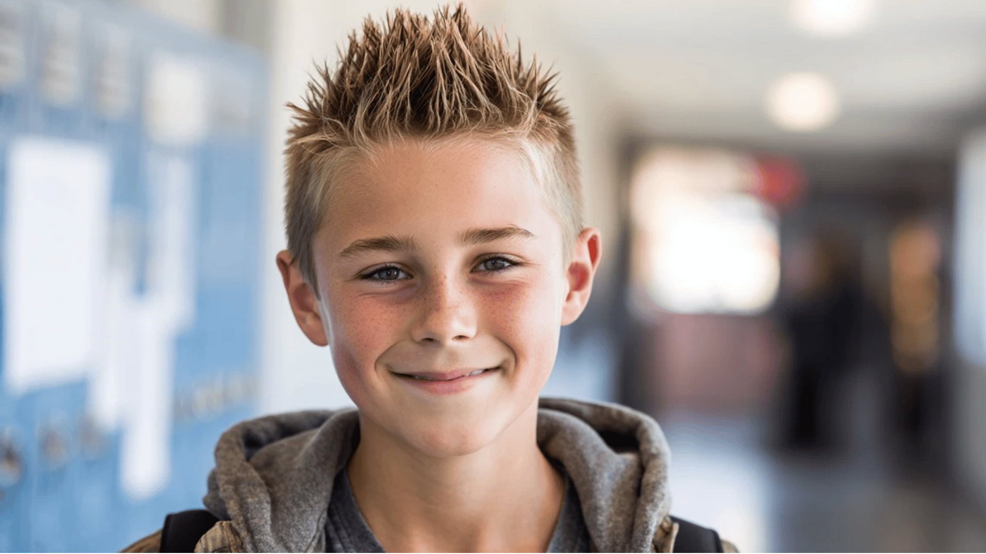 Spiky front fade haircut with bold youthful texture