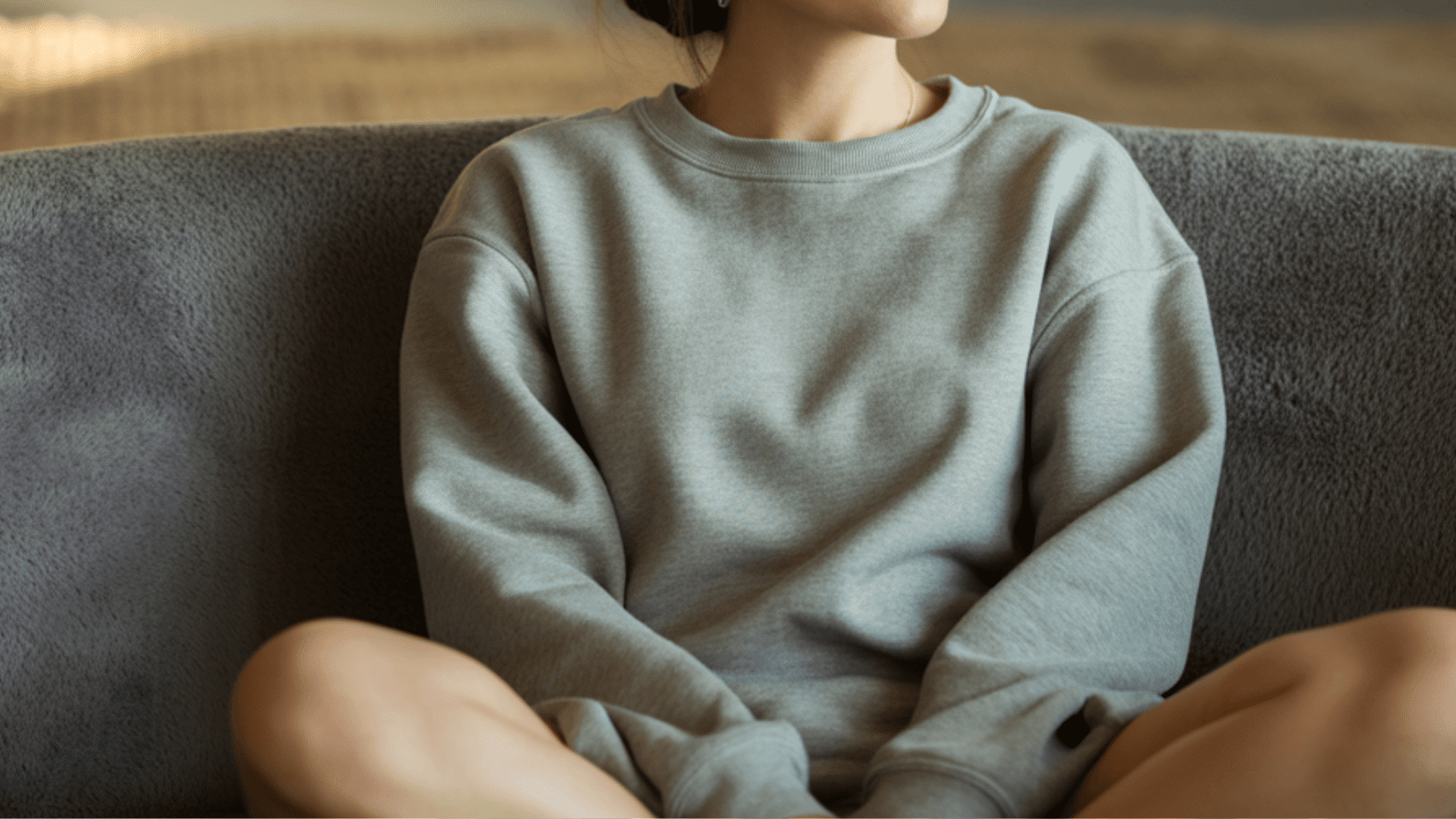 Pullover sweatshirt in cotton fleece